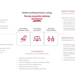 Oferta assistance obejmuje pomoc domową, medyczną, samochodową i globalną.