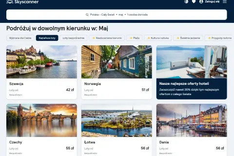 Tanie loty na majówkę do Szwecji (od 42 zł), Norwegii (od 51 zł), Czech (od 55 zł), Łotwy i Danii (od 56 zł).