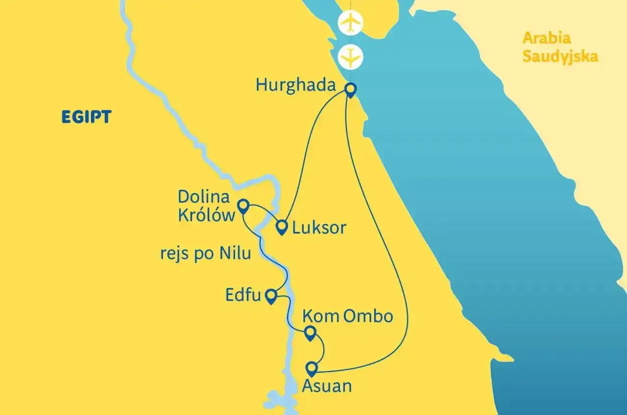 Ile leci się do Egiptu? Czas lotu i transfer do hotelu